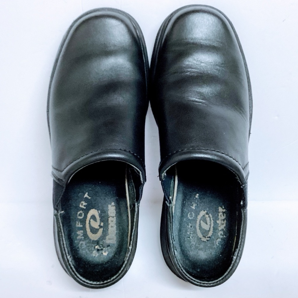 Dexter Black Leather Mules